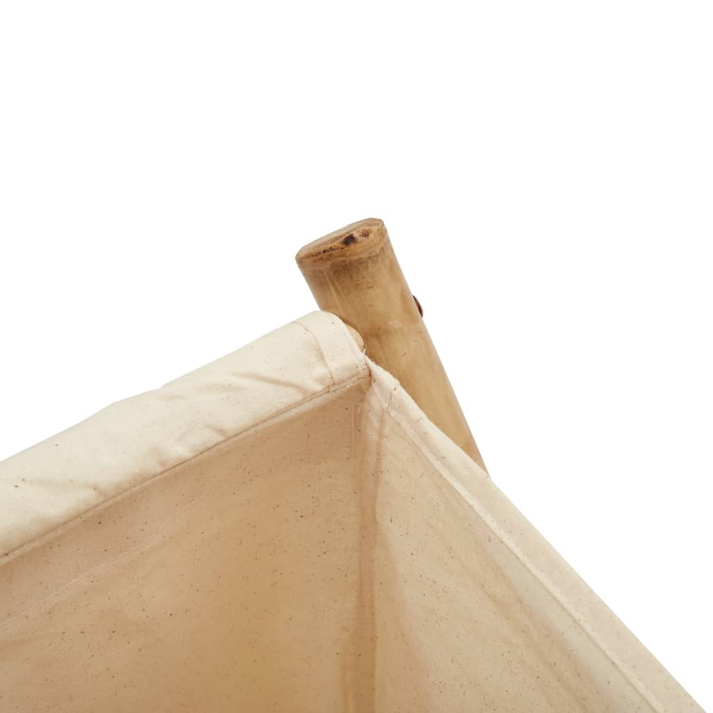 Vasketøjskurv 45x55x63,5 cm bambus cremehvid