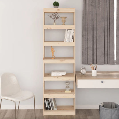 bogreol/rumdeler 60x30x199,5cm massivt fyrretræ